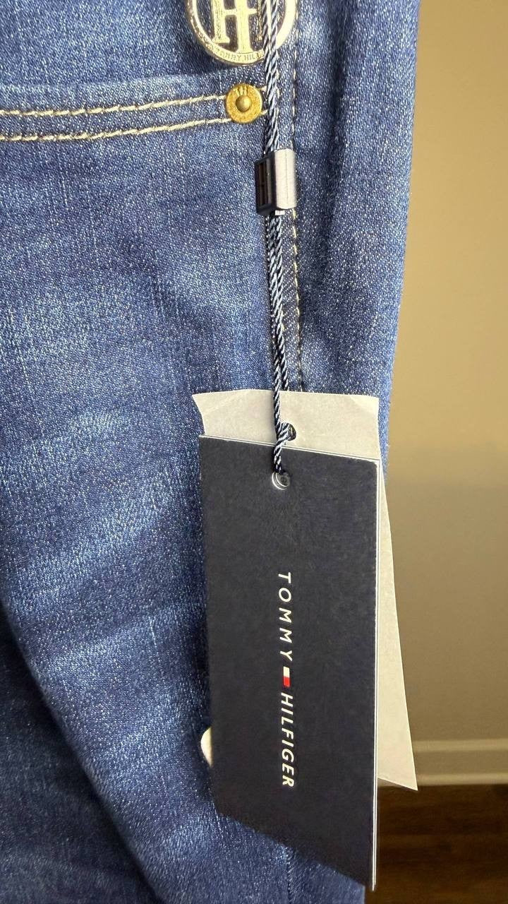 Tommy Hilfiger Plus TH Flex Gramercy Pull‑On Jeans Blue 24W NWT $89.50