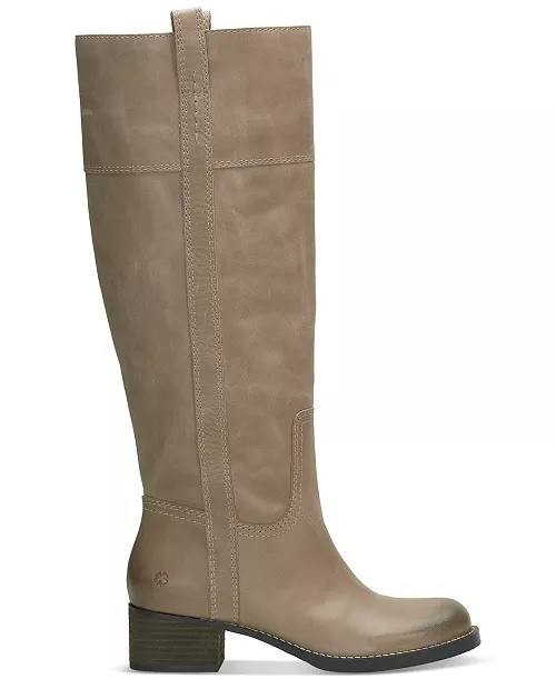 Lucky Brand Hybiscus Women’s Knee High Riding Boots Silver 9.5M Leather $229
