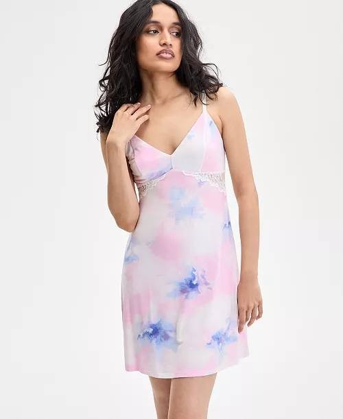 I.N.C. International Concepts Women’s Knit Chemise Nightgown Lace Inset Size XL