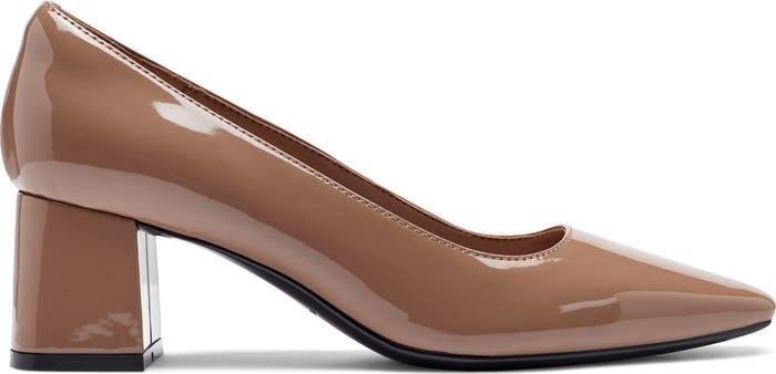 Easy Spirit Dorian Pump Dark Brown 11M Synthetic Block Heel $109 NWB