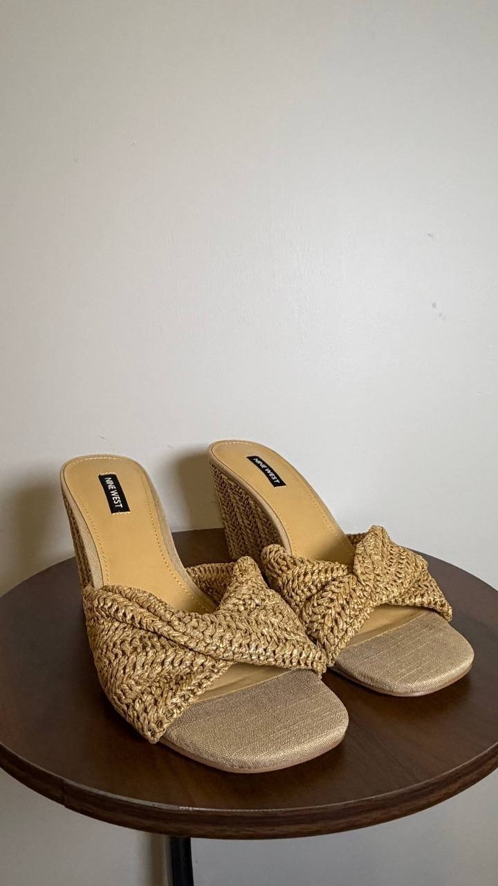 Nine West Raffia Wedge Sandals 10M – MSRP $95, New (No Box)