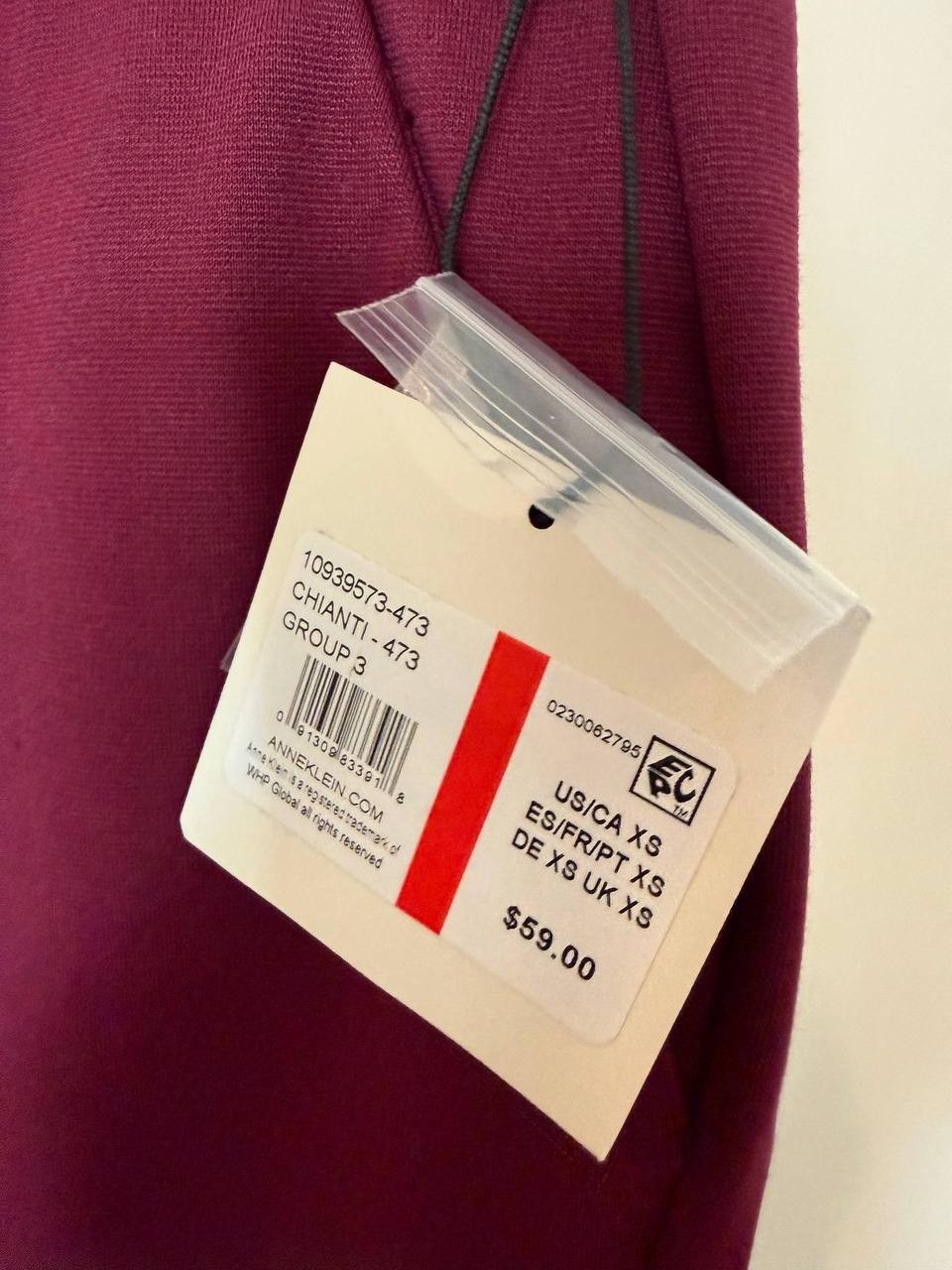 Anne Klein Straight‑Leg Pants – Chianti – Size XS – NWT – $59 – Flawed