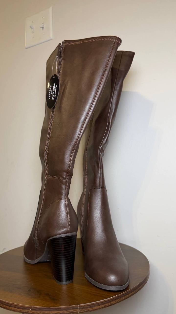 Style&Co Chocolate High Dress Boots 8M NIB MSRP $89.90