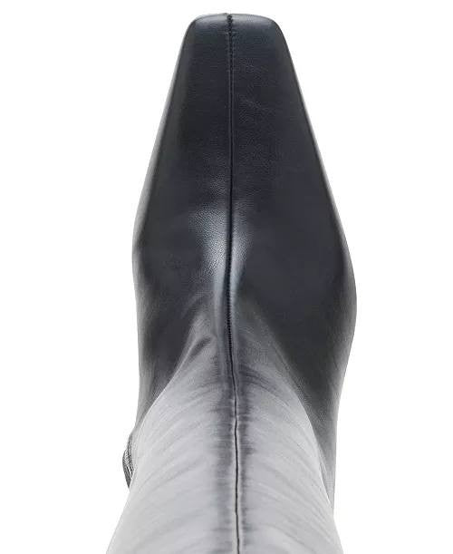 Madden Girl Voyage Knee High Square Toe Dress Boots Black 6M Polyurethane $99 NW