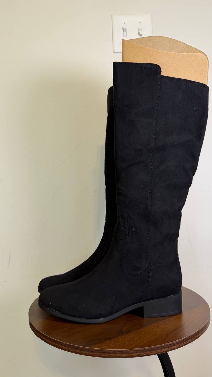 Style & Co Women’s Charmanee Tall Boots Black 9 Man‑Made Block Heel MSRP $79.90