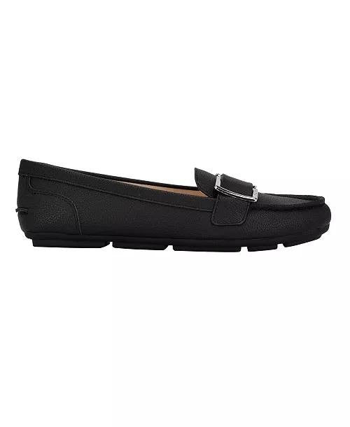 Calvin Klein Black Man‑Made Leather Slip‑On Loafers 7M New in Box $99