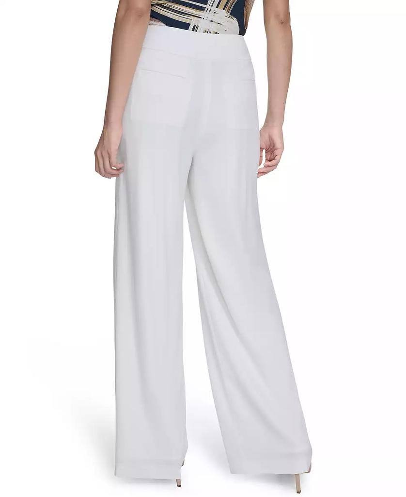 Calvin Klein High‑Rise Wide‑Leg Pants White Size 10 NWT $109