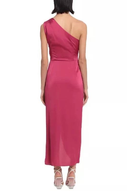 Donna Morgan Women’s One‑Shoulder Midi Dress Pink $178 NWT