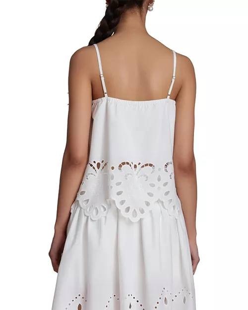 Avec Les Filles Eyelet Embroidered Bandeau Top White S NWT $108