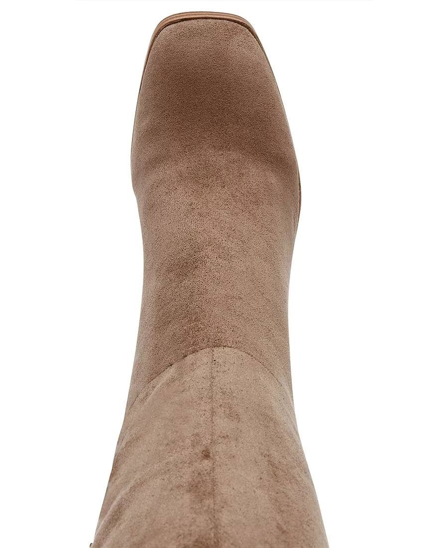 Franco Sarto Niva Boots 10M Brown Suede Tall Round Toe Zip New In Box msrp$270