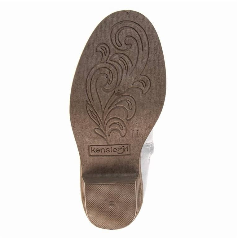 Kensie  Girl  Cowgirl  Boots  White  Man‑Made  3  New  With  Box  $40