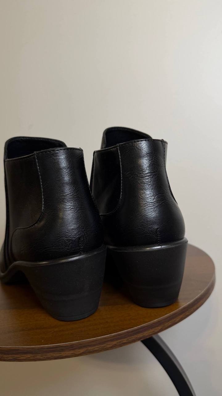 Easy Motion by Easy Street Booties 9.5W Black Man‑Made Zip Comfort NIB msrp$75