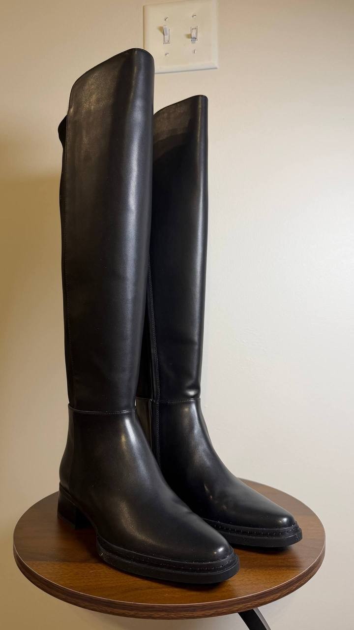 Michael Kors Lex Boots 7M Black Man‑Made Knee‑High Designer Style NIB msrp$246