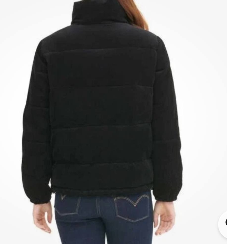 Levi's Zoe Quilted Puffer Jacket Black Corduroy Women XL Lightweight NWT