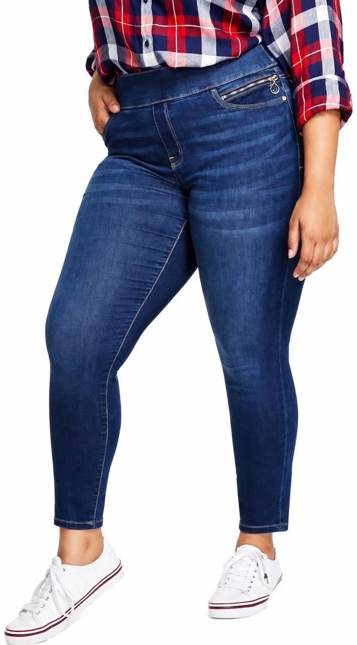 Tommy Hilfiger Gramercy Skinny Jeans Plus Size Blue 24W NWT $89.50