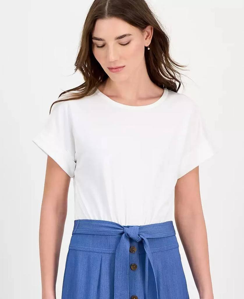 Tahari Mixed Media Tiered Fit & Flare Dress – Size L/G – NWT – $138