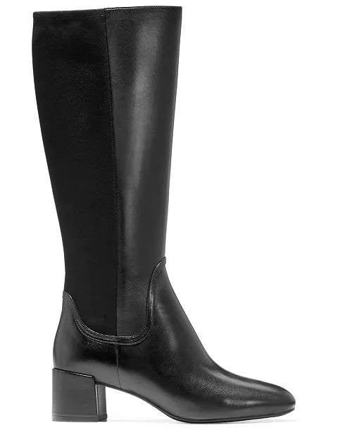Cole Haan Go‑To‑Serenna Tall Shaft Leather Dress Boots Black 8.5B NWB $308