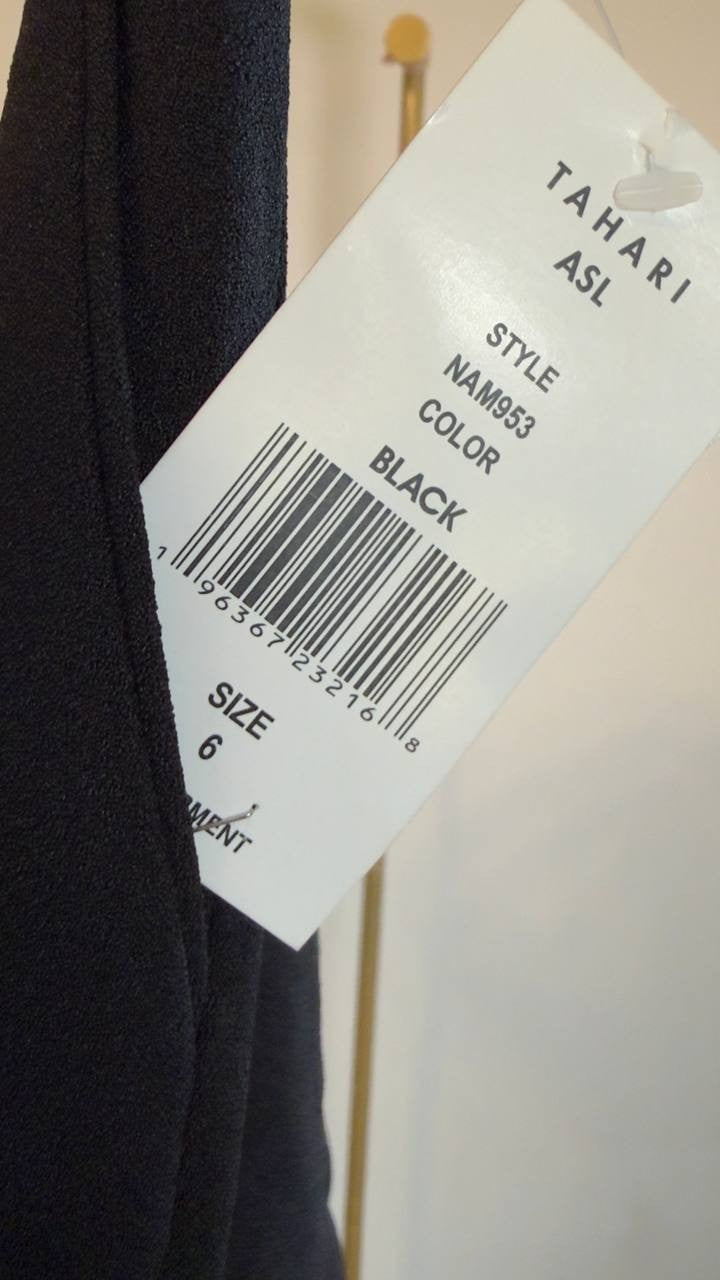 Tahari ASL Shannon Straight‑Leg Suit Pants Black 6 NWT $89