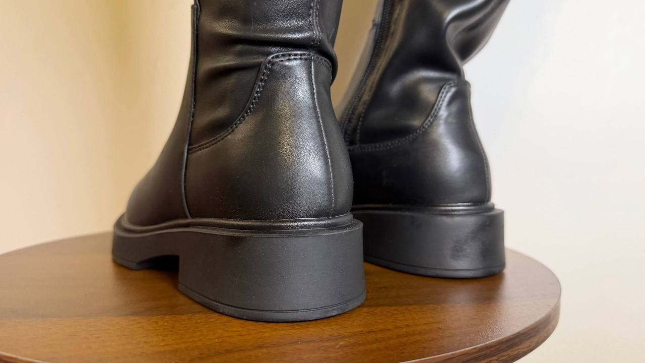 G.C. Shoes Ayla Riding Boots 7 Black Vegan Leather Tall Zip NIB msrp$109.99