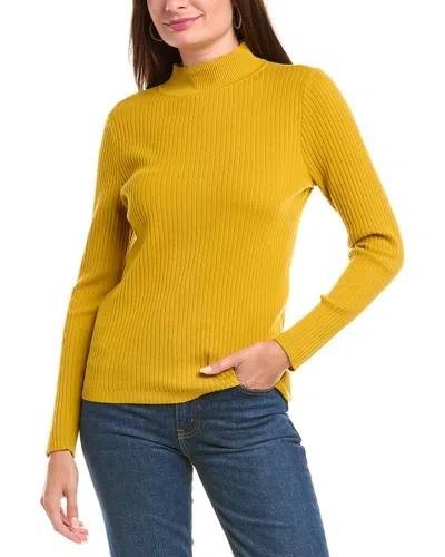 Jones New York Sutton Mock‑Neck Long‑Sleeve Sweater – Gold – Size M – NWT – $79