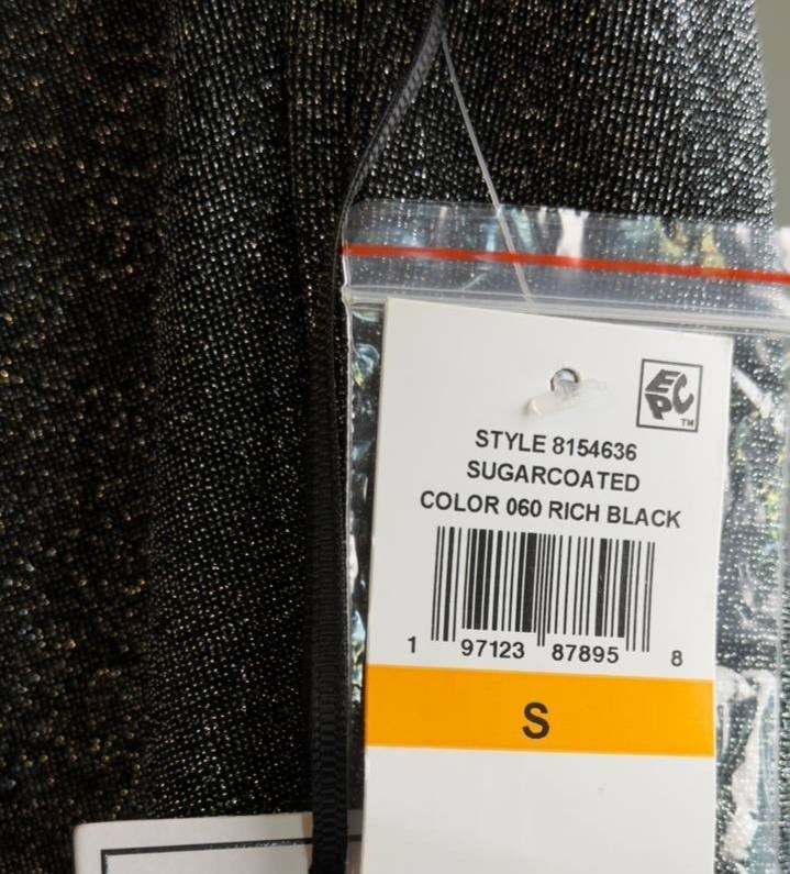 1.STATE Sleeveless Metallic Knit Top Rich Black S NWT $59