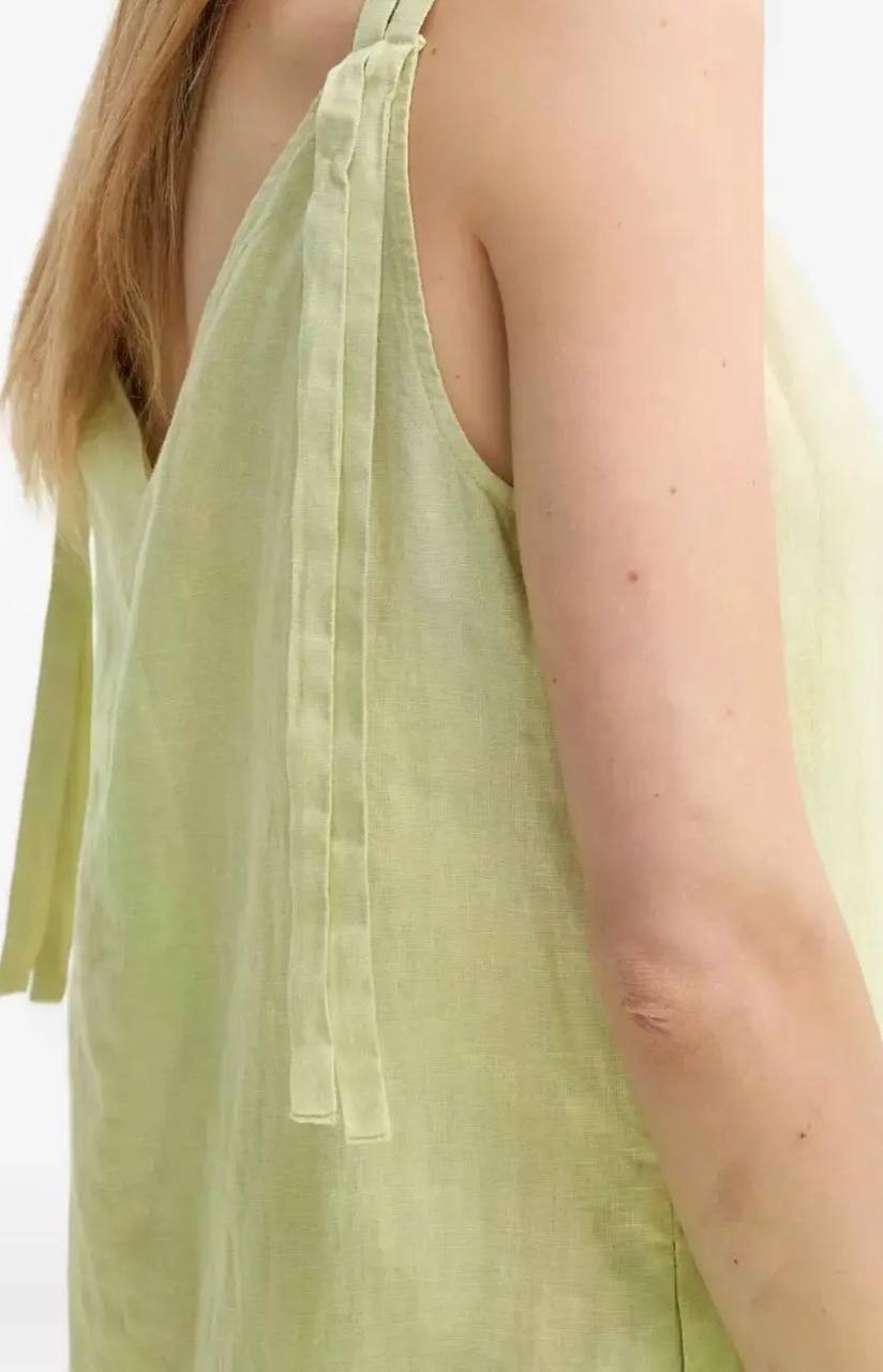 DKNY Sleeveless Square-Neck Midi Dress Tea Green S NWT $129