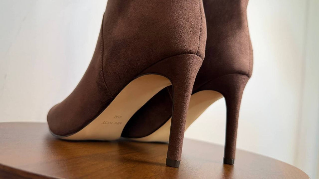 Nine West Razla Knee High Boots Dark Brown 6.5M Faux Suede Stiletto $189 NWB