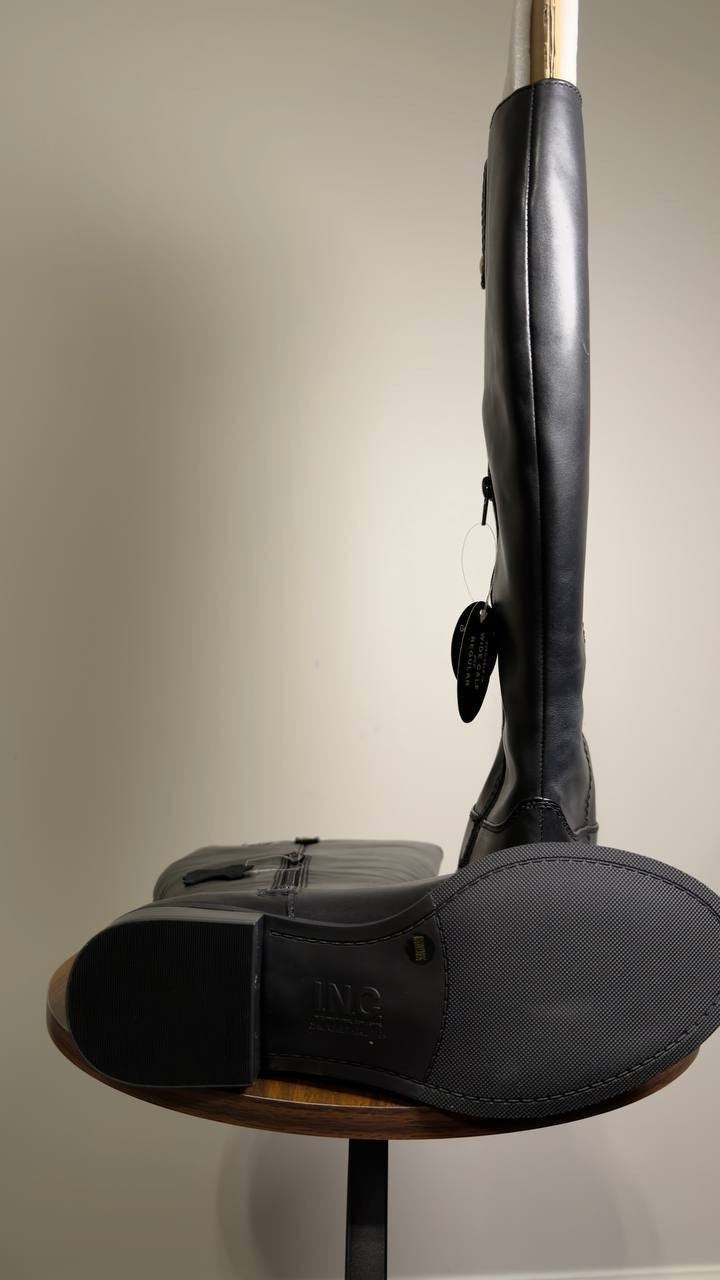 I.N.C.  Riding  Boots  Black  Leather  8.5W  XWC  New  $189.90