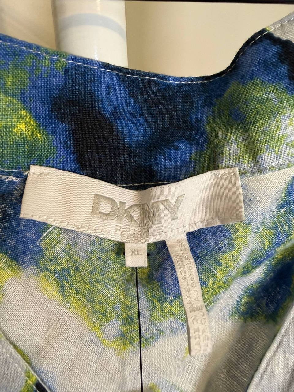 DKNY Printed Linen Sleeveless Dress – Size XL – NWT – $129