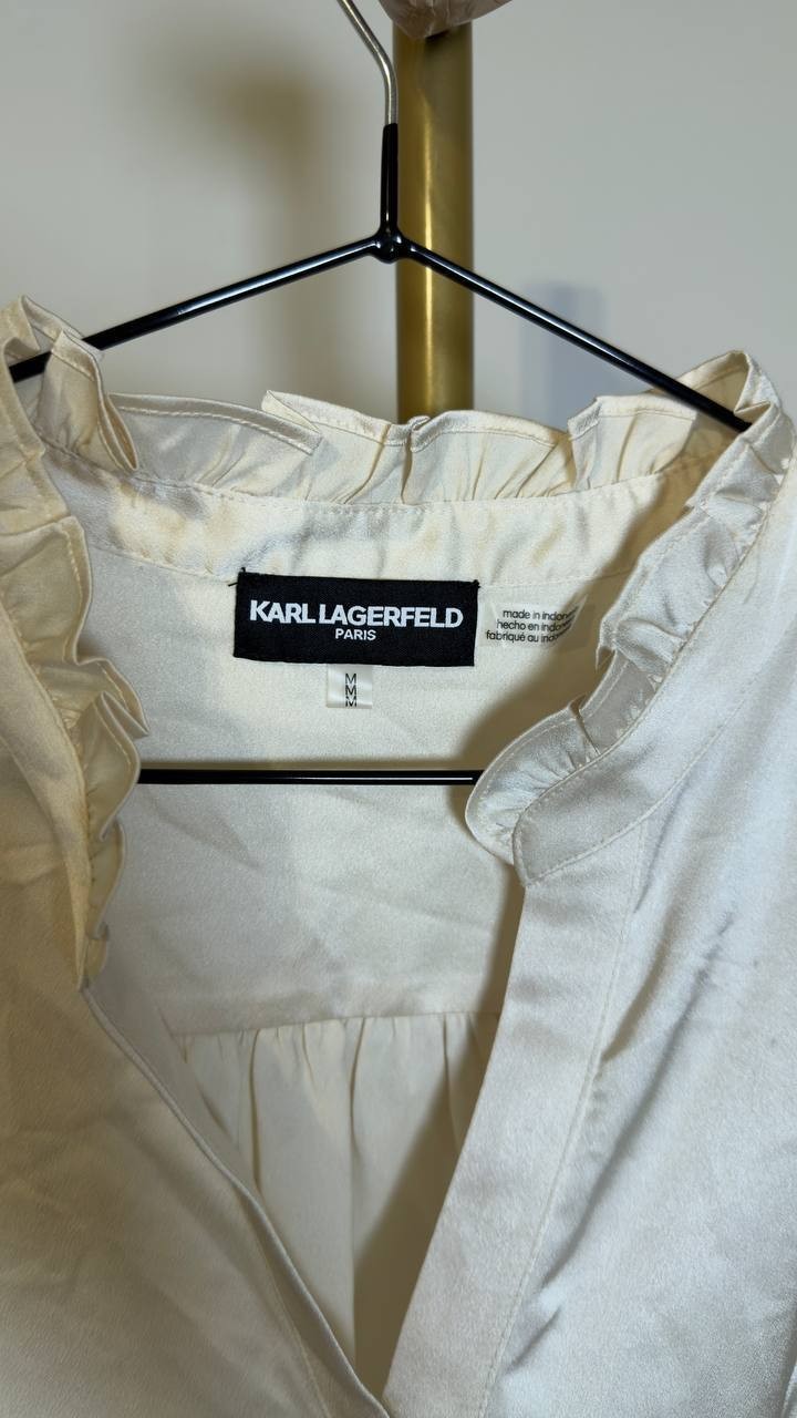Karl  Lagerfeld  Paris  Women’s  Blouse  Bisque  M  Pre‑Owned  Good  $99