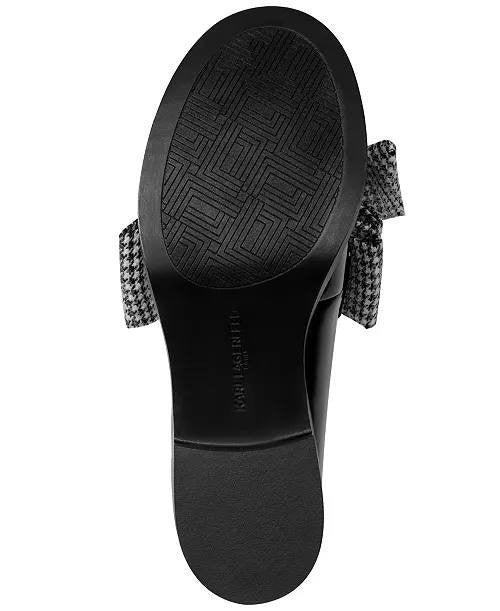 Karl Lagerfeld Slip-On Loafers Black/White Leather Size 11 New in Box $169