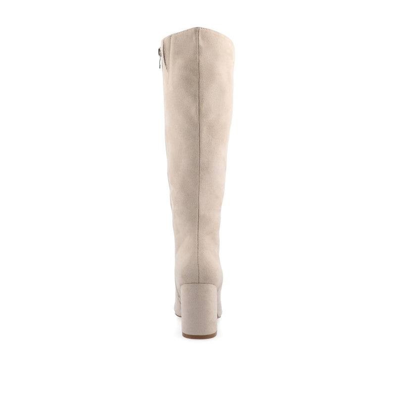 Journee Ameylia Boots 8.5M Bone Faux Suede Knee‑High NIB msrp$79.99