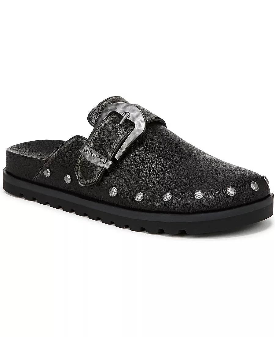 Blowfish Malibu Skylar Clogs 11M Black Slip‑On Buckle Studded NIB $74.99