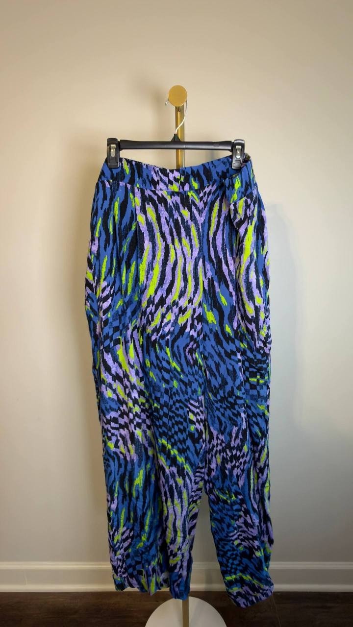 Nina Parker Trendy Plus Size Printed Wide‑Leg Pants Abstract Animal 2X NWT $79
