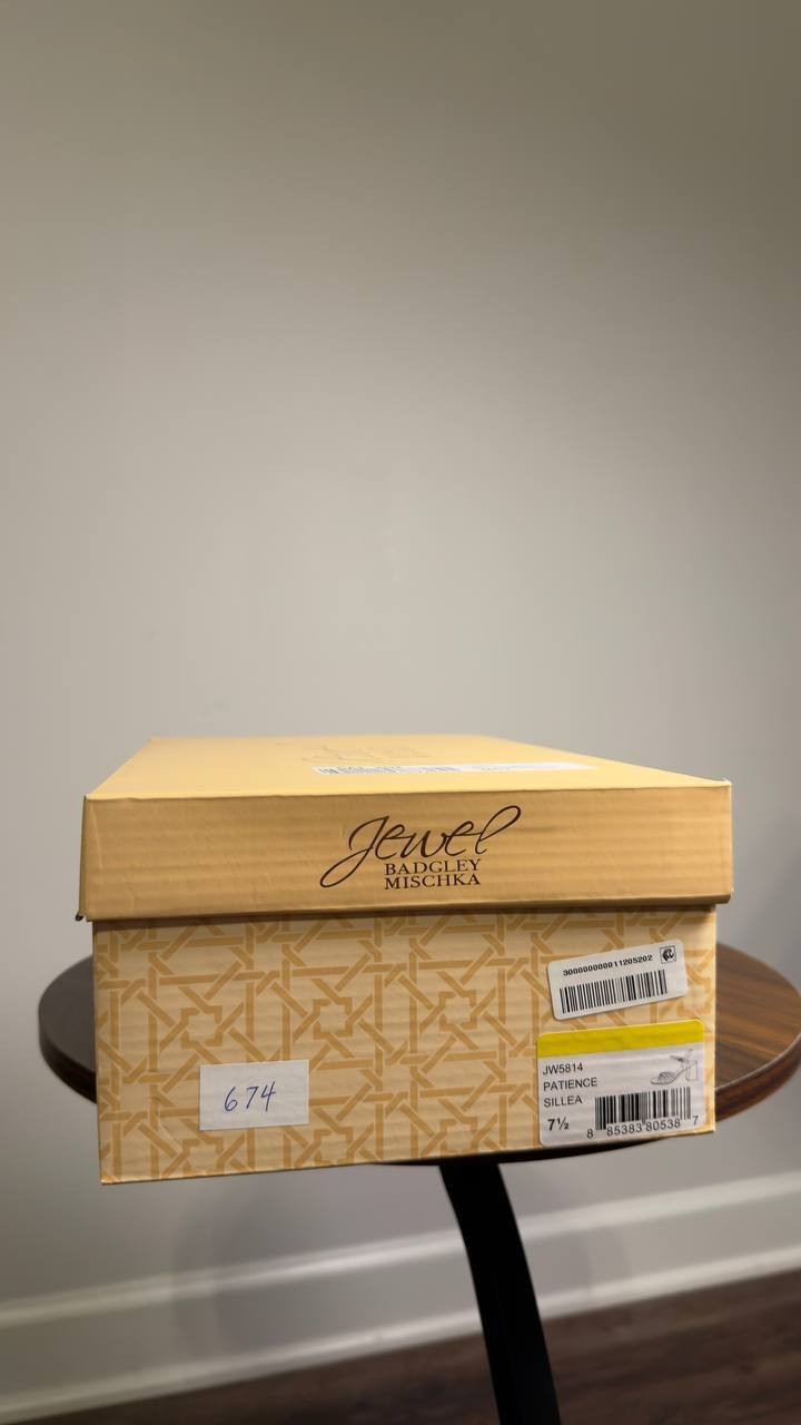 Jewel  Badgley  Mischka  Dress  Sandals  Silver  7.5  New  $119