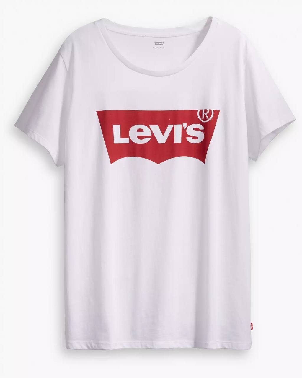 Levi’s Logo Perfect T-Shirt Plus Size 1X White Crewneck Cotton Tee NWT need wash