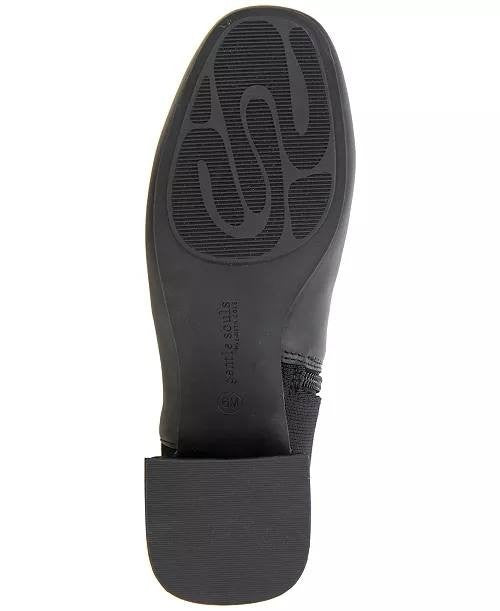 Gentle Souls Eileen Leather Block Heel Booties Black 9.5M NWB MSRP $199