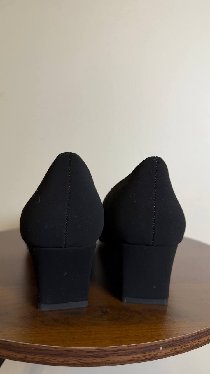 Easy Street Women’s Block Heel Pumps 10W Black Textile – New in Box– MSRP $74.99