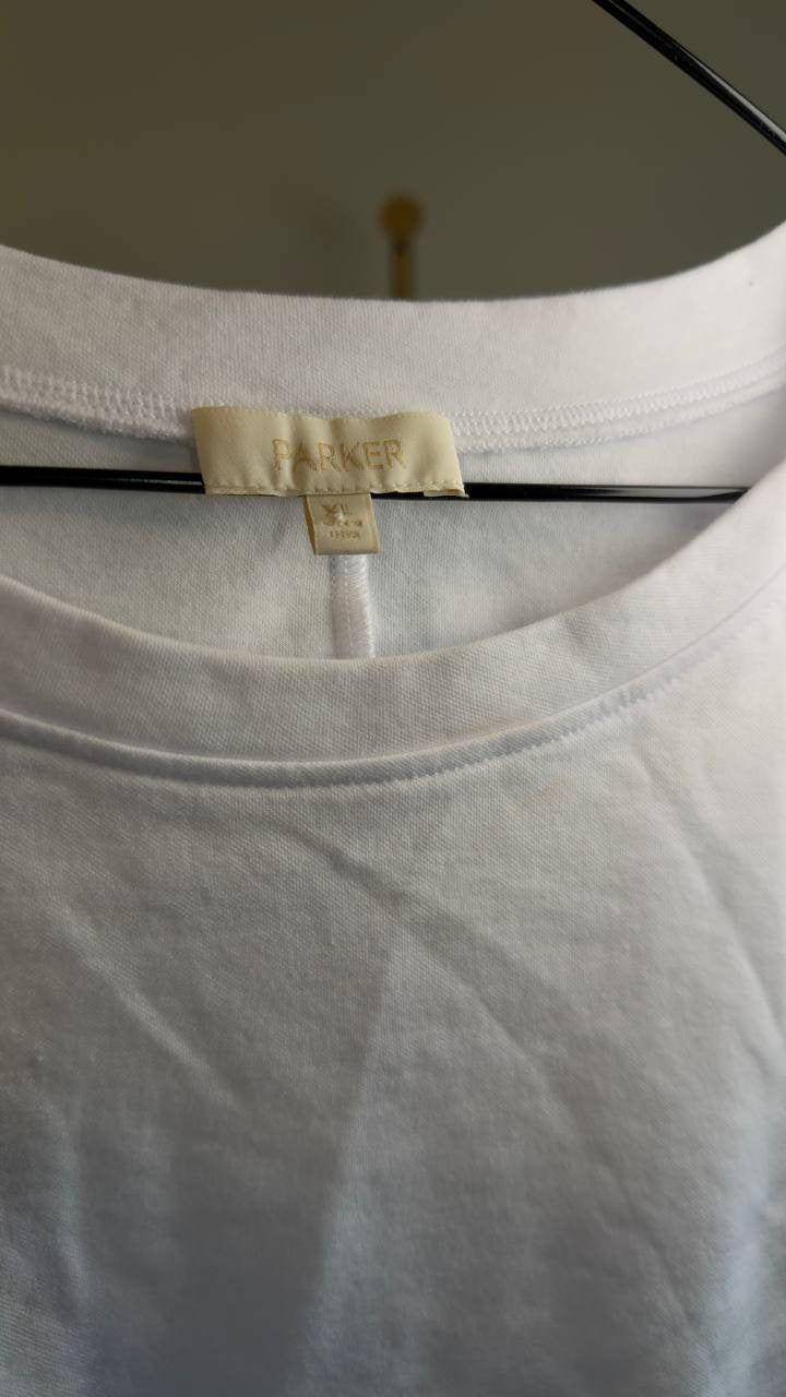 Parker Teagan Crewneck Dolman-Sleeve Top White XL NWT $79