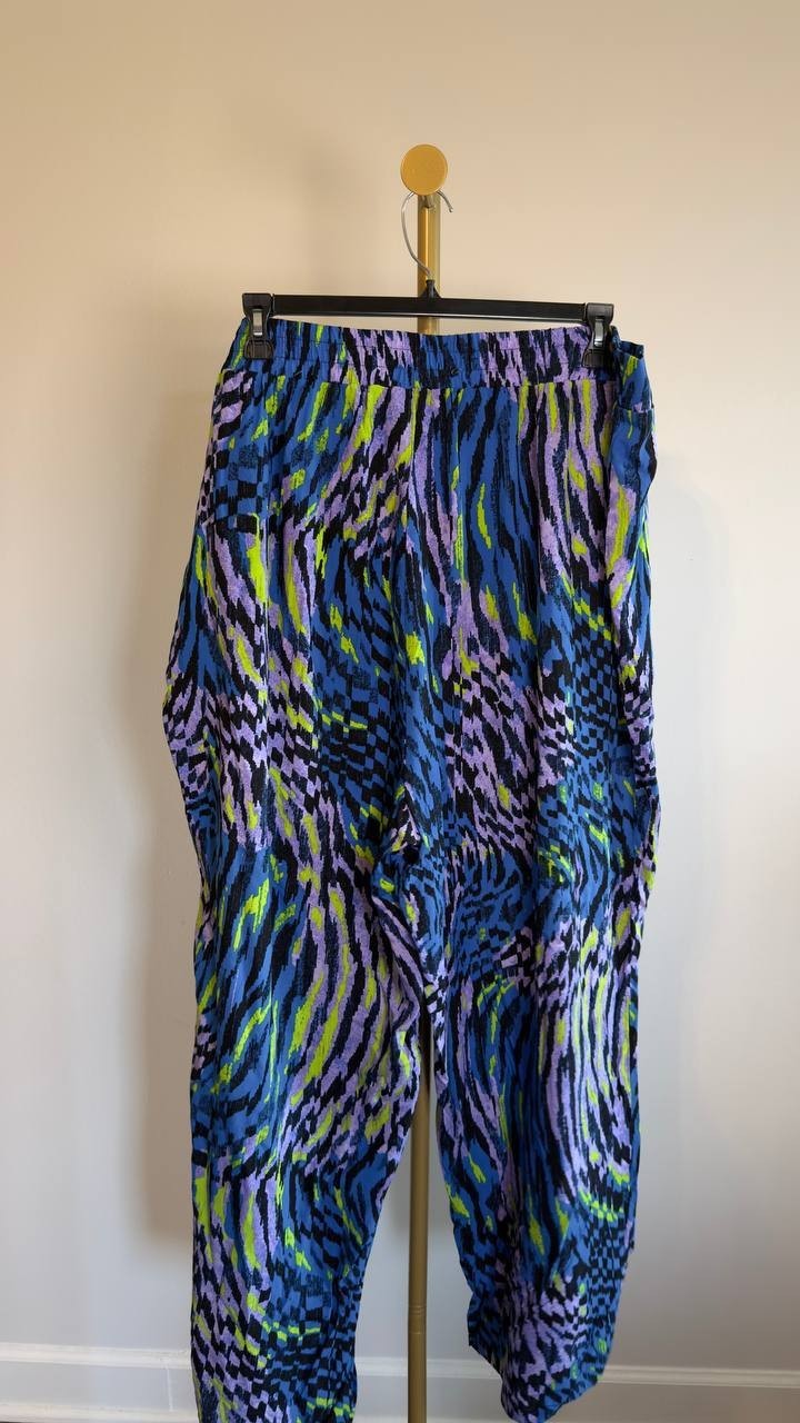 Nina Parker Plus Size Printed Wide-Leg Pants 2X Abstract Animal NWT $79