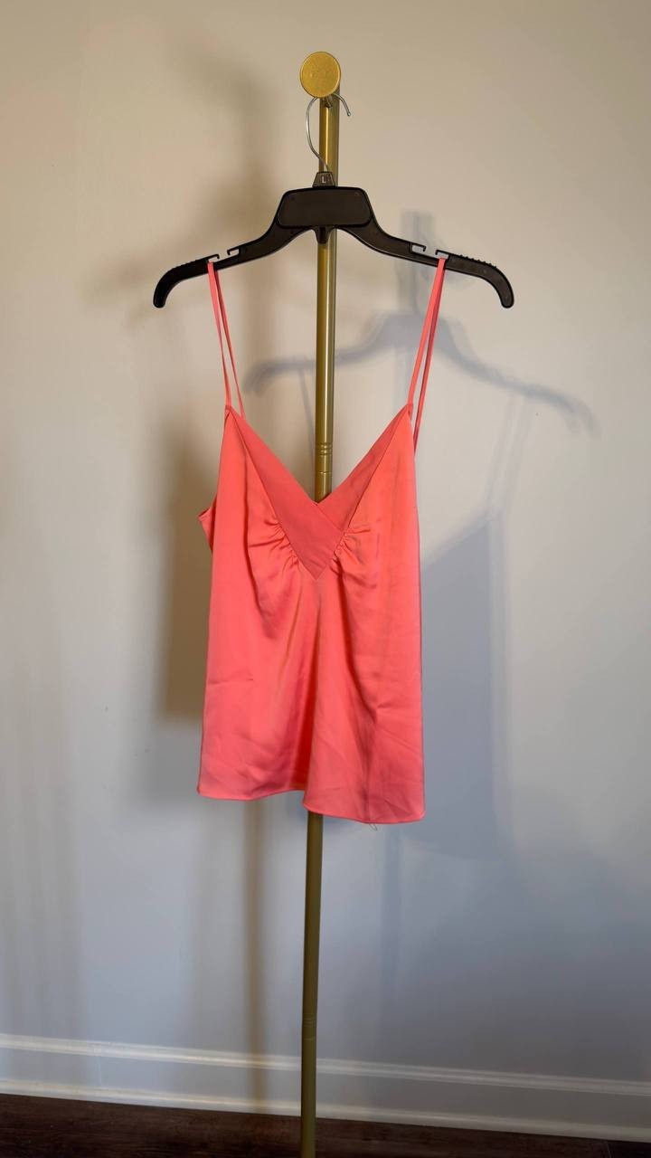 BOSS Ciecly Camisole V‑Neck Spaghetti Strap Top Medium Pink 12 NWT $89