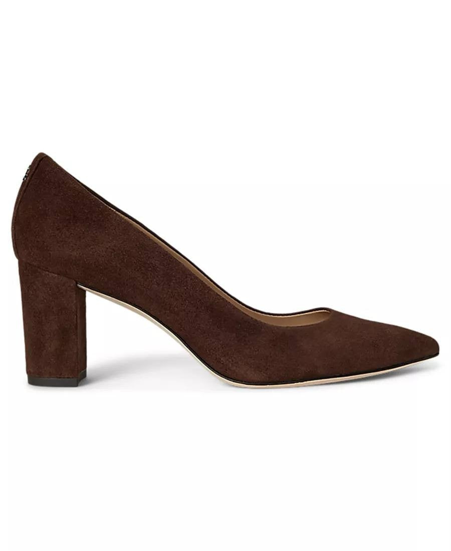 Lauren Ralph Lauren “Lanette”Brown Block Heel Suede Size 6B NIB msrp$155