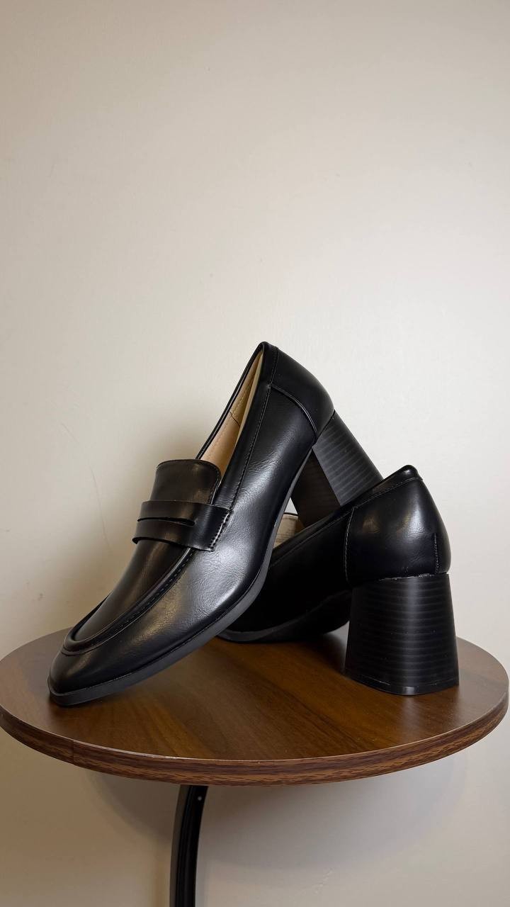 Journee Stacked Heel Pumps 9.5M Black Man‑Made New in Box MSRP $59.99