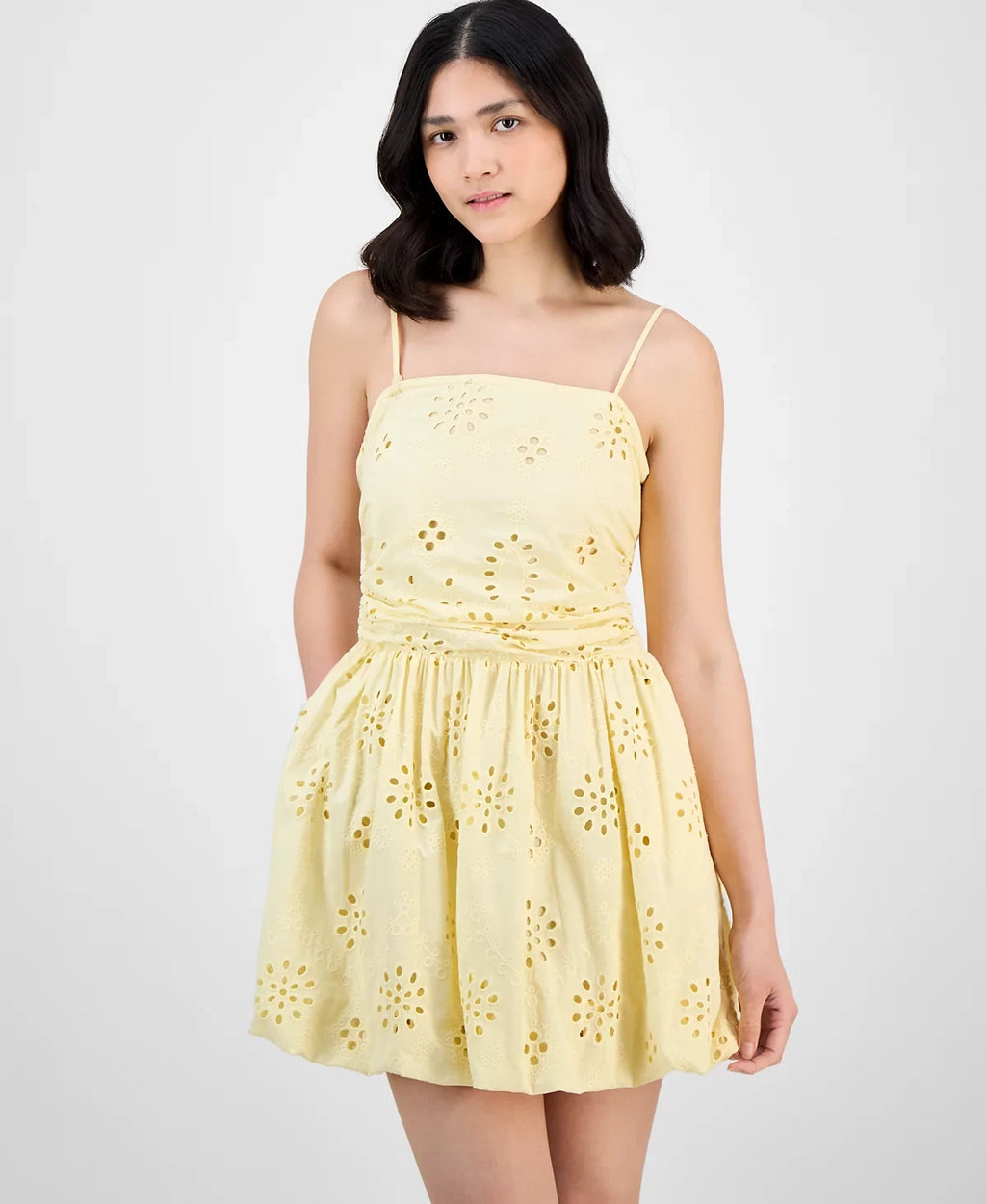And Now This Eyelet Strapless Mini Dress – Double Cream, Size XXS