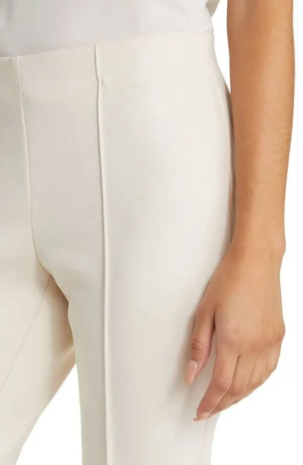 Anne Klein Hollywood Pleated Faux Suede Pants White Size 0X NWOT $99 need wash