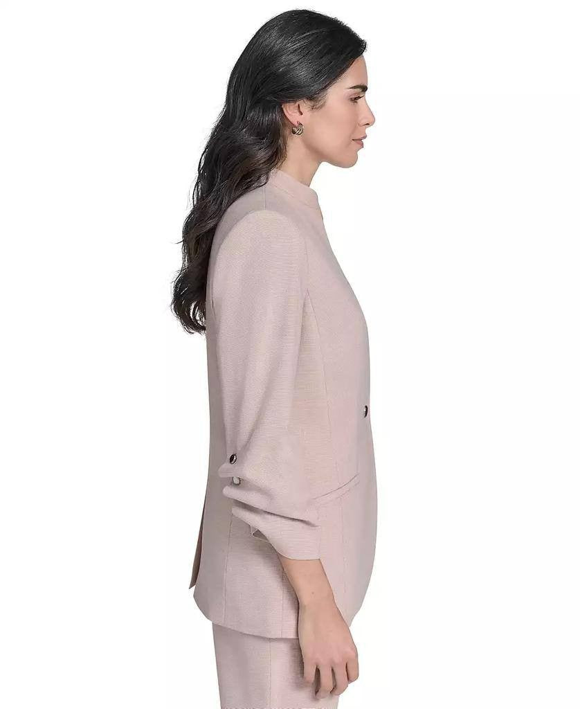 Calvin Klein One-Button Textured Jacket Polyester Pink 2P NWOT