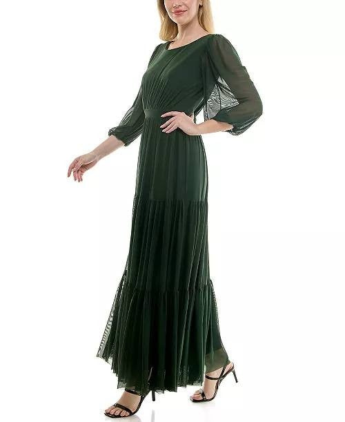 Taylor Scoop‑Neck Tiered A‑Line Dress – Size 8 – NWOT – $128