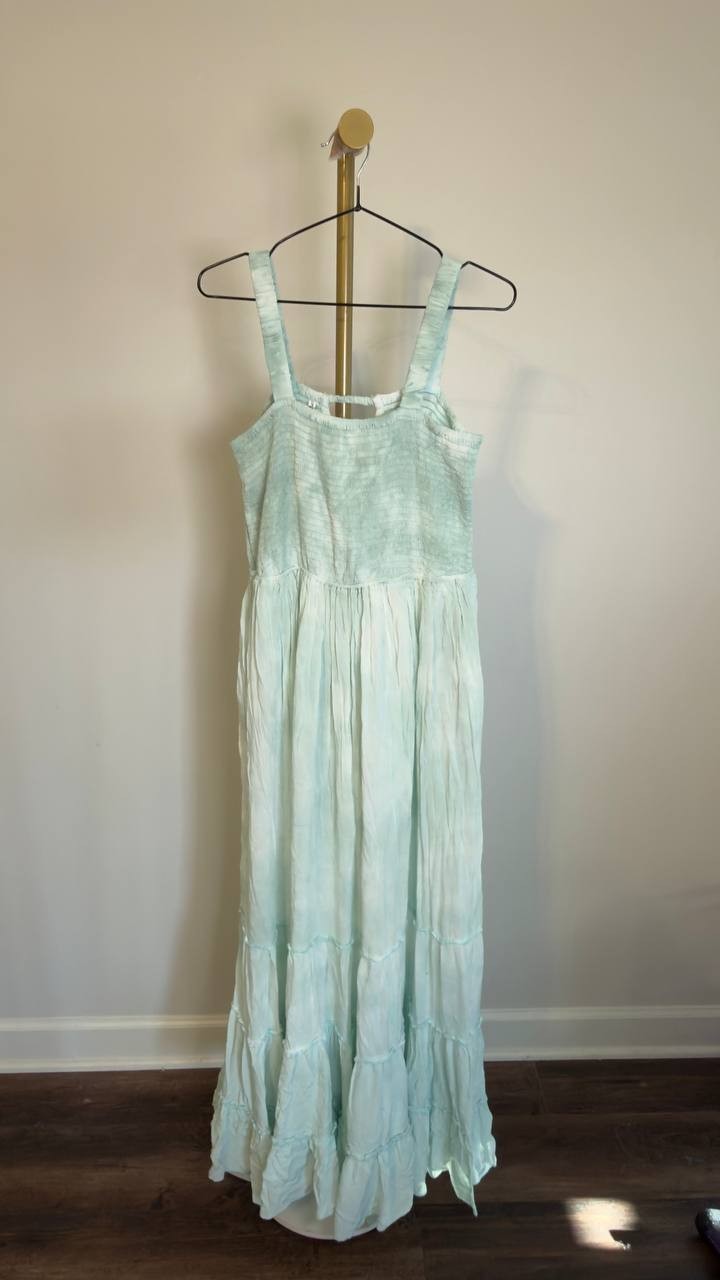White Mark Square Neck Sleeveless Maxi Sundress Green M NWT $84