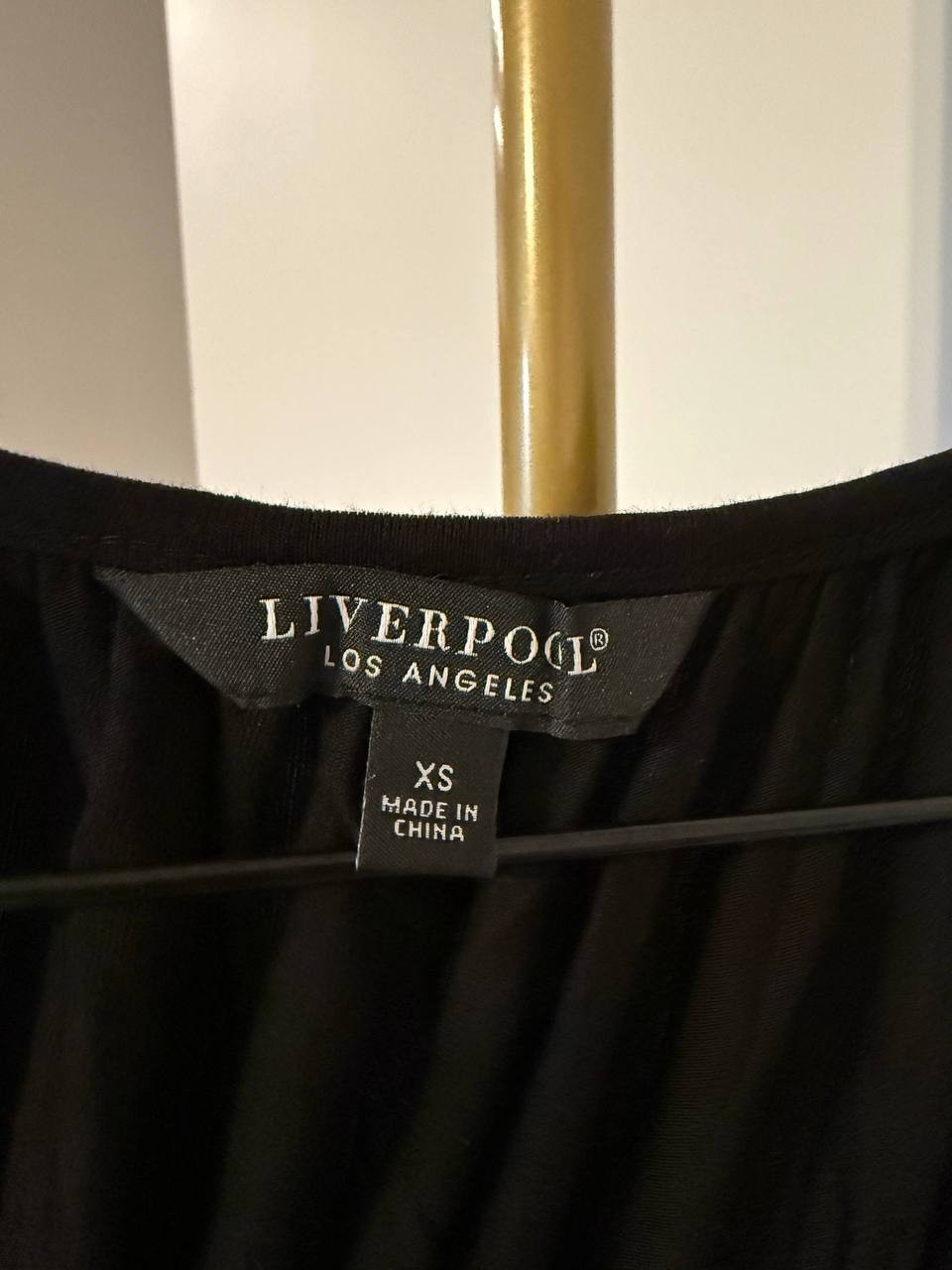 Liverpool Sleeveless Shirred Detail Knit Top Black XS NWT Modern Classic MSRP$48
