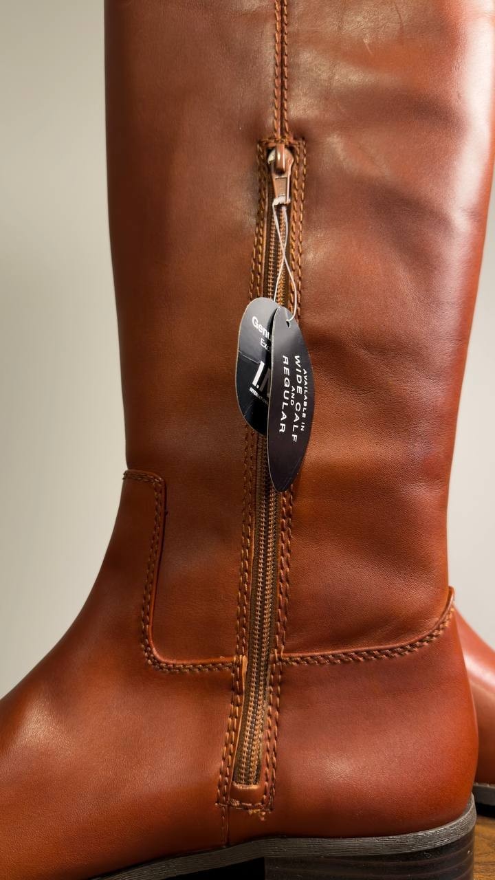 I.N.C.  Riding  Boots  Cognac  Leather  9M  WC  New  $189.90